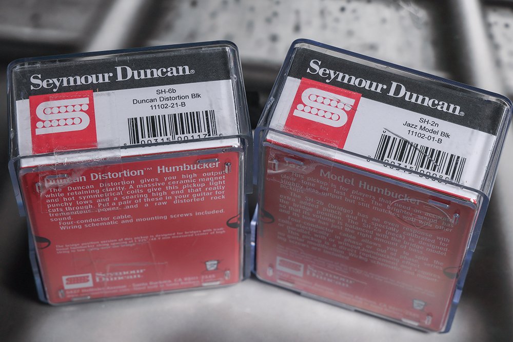 Image 2 of Seymour Duncan Distortion SH-6 Bridge SH-2 Jazz Neck Humbucker Pickup Set BLACK