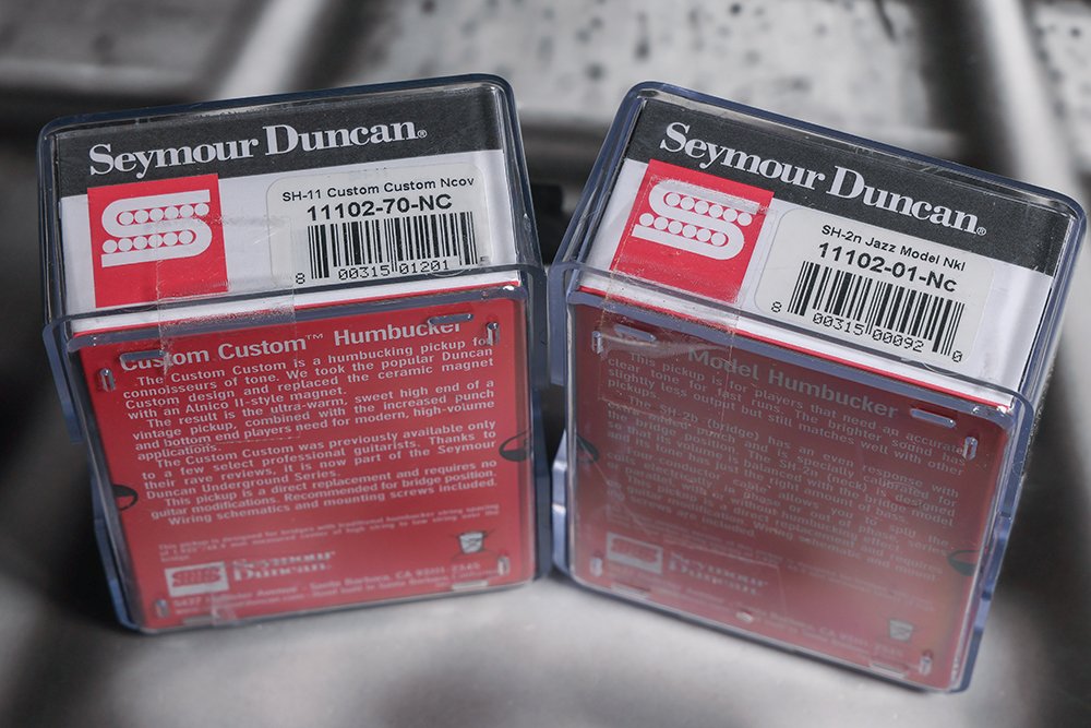 Image 2 of Seymour Duncan SH-11 Custom Custom Bridge & Sh-2 Jazz Neck Pickup Set NICKEL NEW