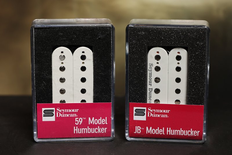 Image 0 of Seymour Duncan SH-4 JB Bridge & SH-1 59 Neck WHITE Humbucker Pickup Set - NEW