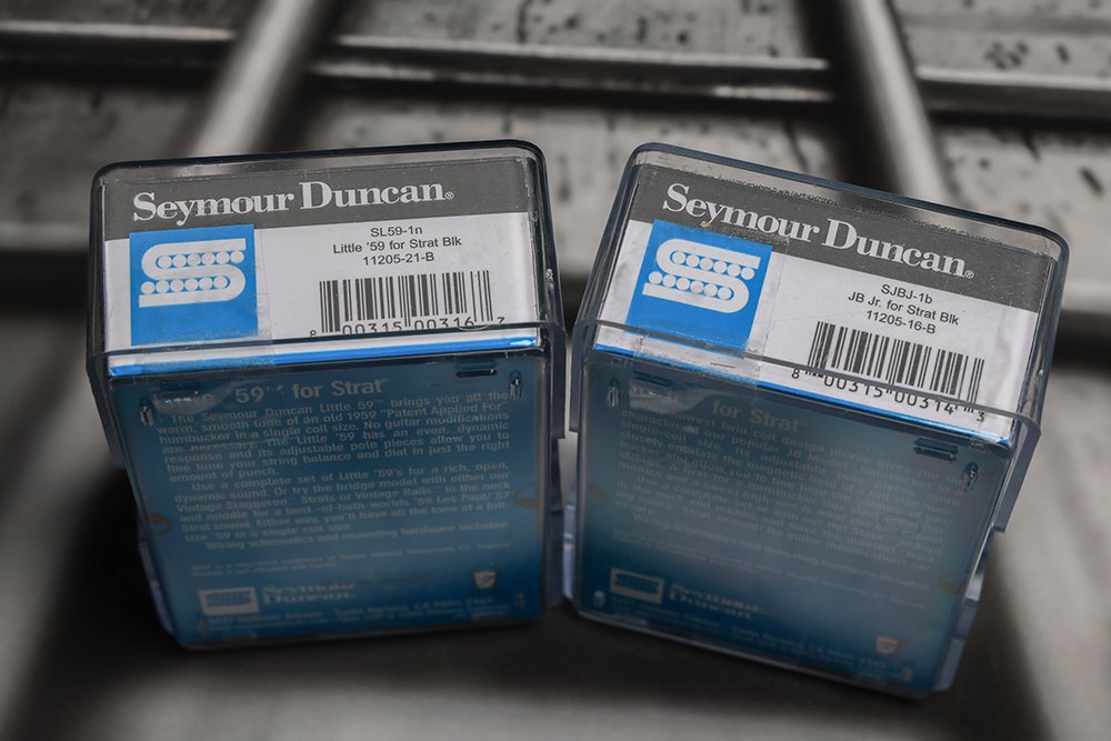 Image 2 of Seymour Duncan JB Jr & Little 59 Strat Pickup Set BLACK SJBJ-1b SL59-1n Fender