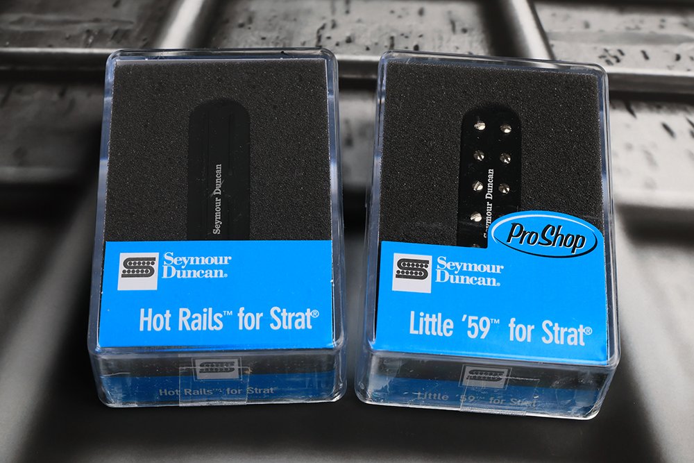 Image 0 of Seymour Duncan Hot Rails & Little 59 Strat Pickup Set BLACK SHR-1b SL59-1n