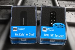 Seymour Duncan Hot Rails & Little 59 Strat Pickup Set BLACK SHR-1b SL59-1n