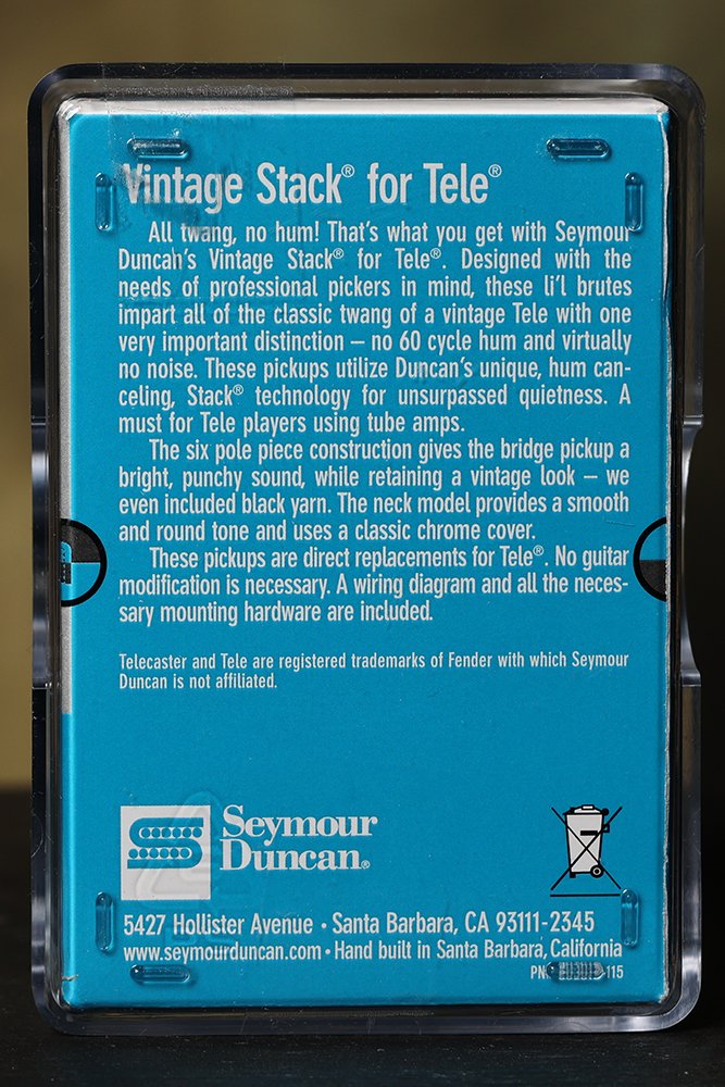 Image 1 of Seymour Duncan STK-T3b Vintage Stack Lead TELE Pickup Fender Telecaster