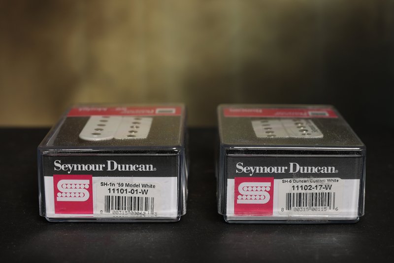 Image 2 of Seymour Duncan SH-5 Custom Bridge & SH-2N Jazz Neck Humbucker Pickup Set WHITE