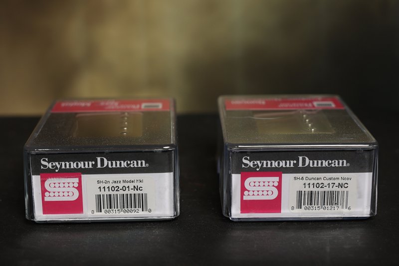 Image 2 of Seymour Duncan SH-5 Custom Bridge & SH-2N Jazz Neck Pickup Set NICKEL Silver