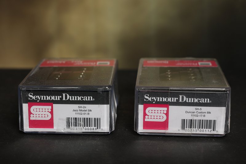 Image 2 of Seymour Duncan SH-5 Custom Bridge & SH-2N Jazz Neck Humbucker Pickup Set BLACK