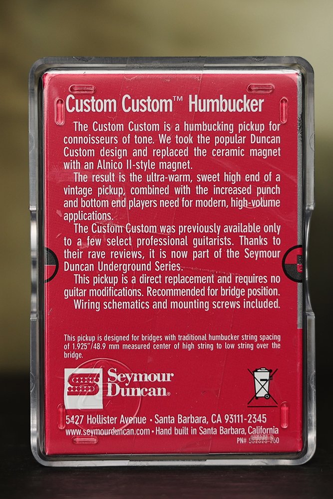 Image 1 of Seymour Duncan SH-11 Custom Custom Black Humbucker Pickup Bridge - Brand New!