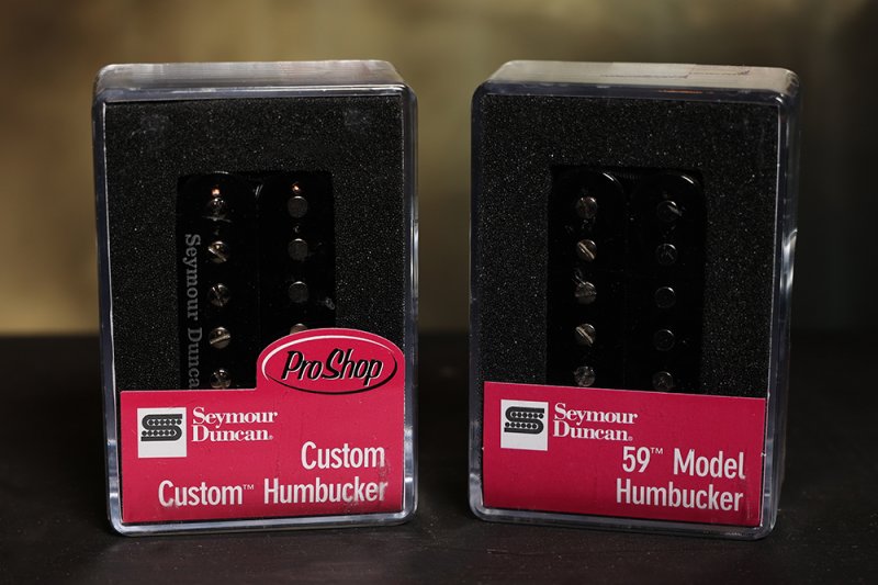 Image 0 of Seymour Duncan SH-11 Custom Custom & SH-1N 59 4c Humbucker Pickup Set Black