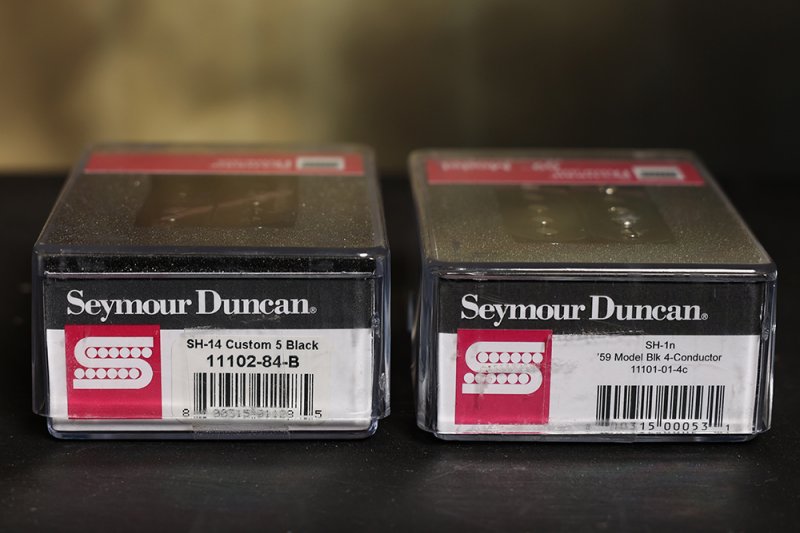 Image 2 of Seymour Duncan SH-14 Custom 5 Bridge & SH-1N 59 4c Neck Humbucker Pickups Black