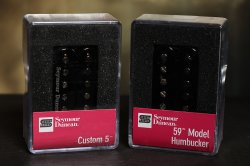 Seymour Duncan SH-14 Custom 5 Bridge & SH-1N 59 4c Neck Humbucker Pickups Black