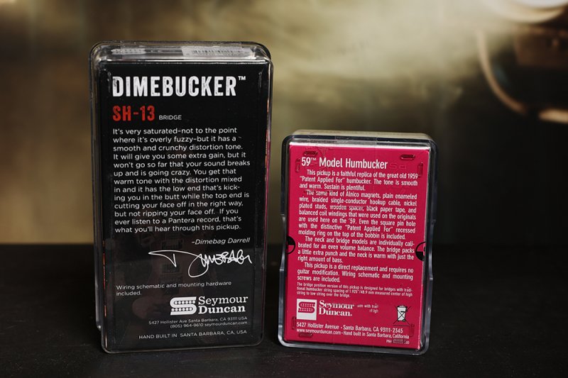 Image 1 of Seymour Duncan Dimebag SH-13 Dimebucker Bridge & SH-1N 59 4 Conductor Neck BLACK