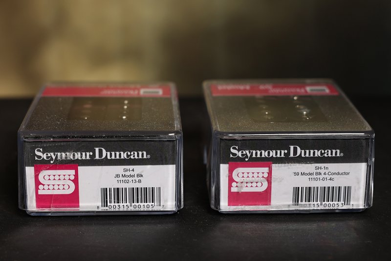 Image 2 of Seymour Duncan SH-4 JB & SH-1N 59 Model BLACK 4 Conductor Humbucker Pickup Set