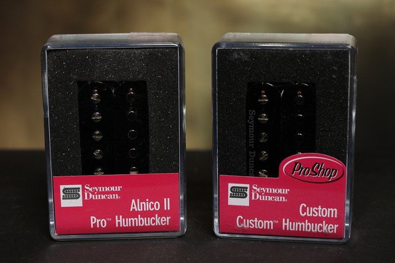 Image 0 of Seymour Duncan SH-11 Custom Custom & Alnico II Pro APH-1N Humbucker Set Black