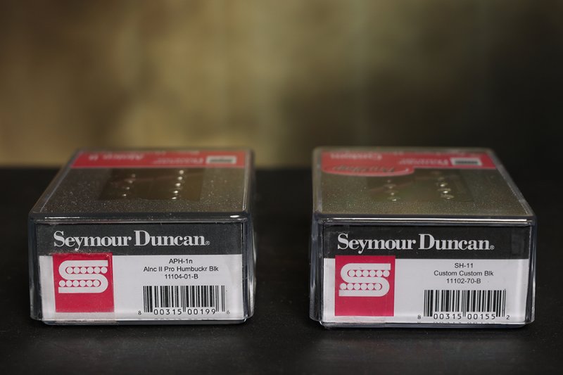 Image 2 of Seymour Duncan SH-11 Custom Custom & Alnico II Pro APH-1N Humbucker Set Black