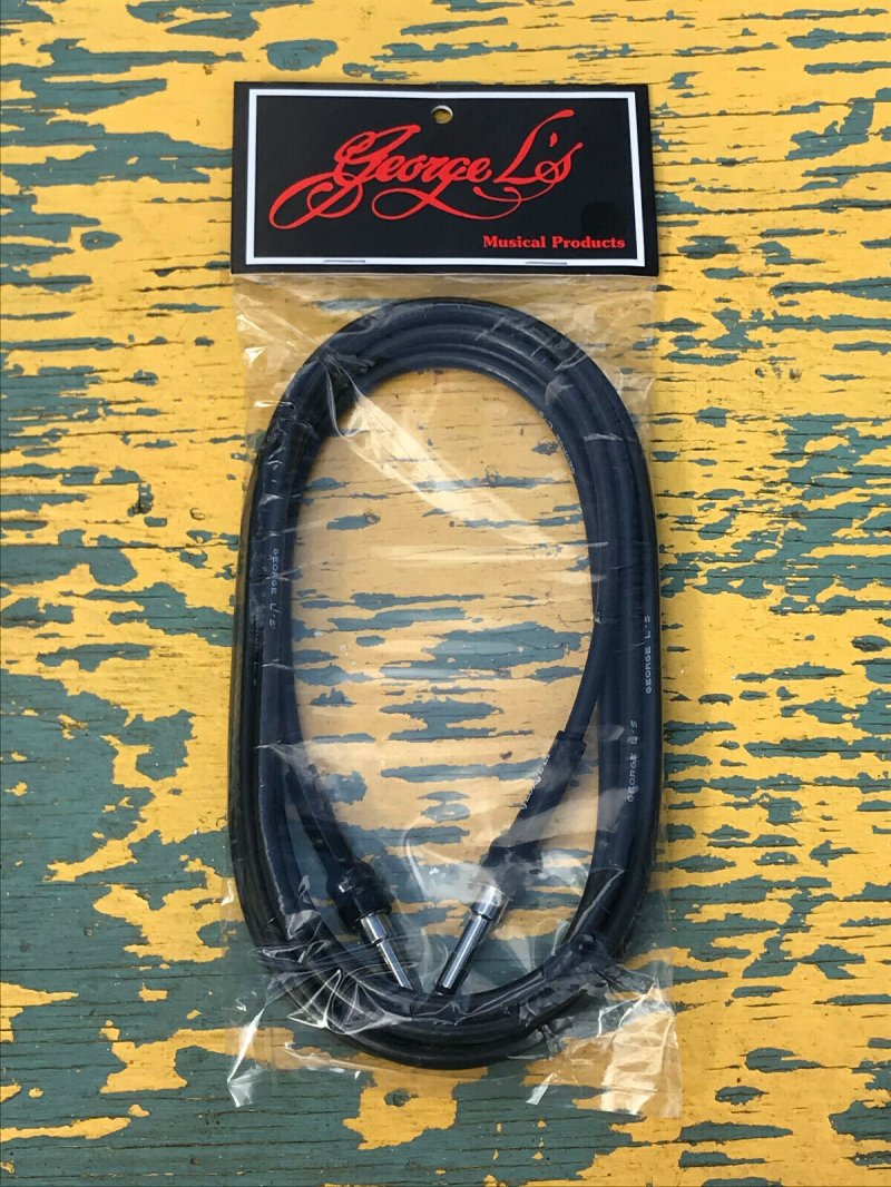 Image 0 of George L's 10' .225 Guitar Bass Cable BLACK Straight / Straight