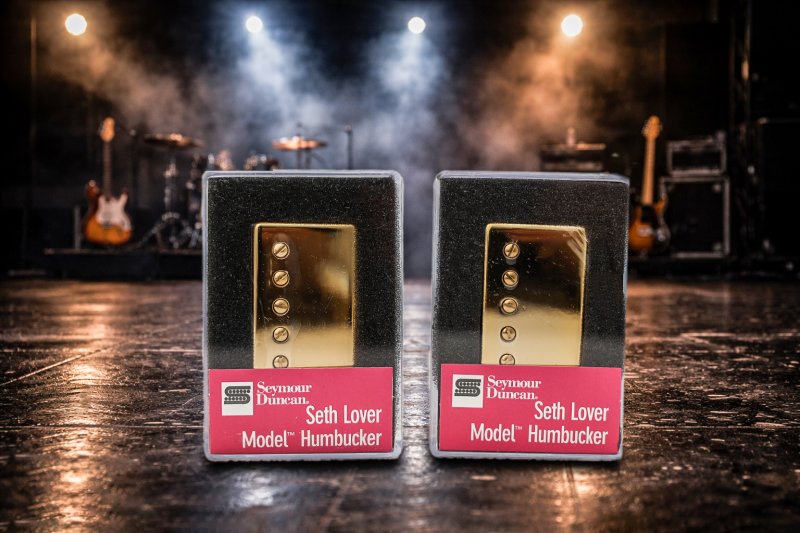 Image 0 of Seymour Duncan SH-55 Seth Lover Humbucker Set Bridge & Neck GOLD 1 Conductor
