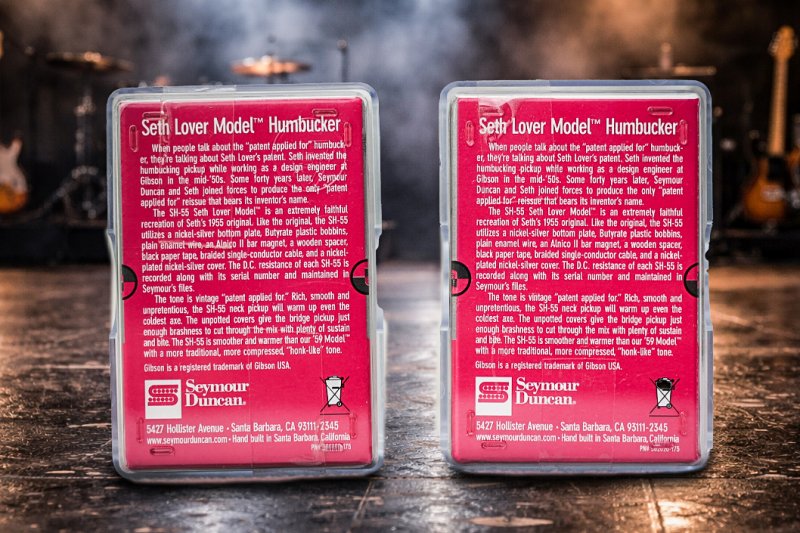 Image 1 of Seymour Duncan SH-55 Seth Lover Humbucker Set Bridge & Neck GOLD 1 Conductor