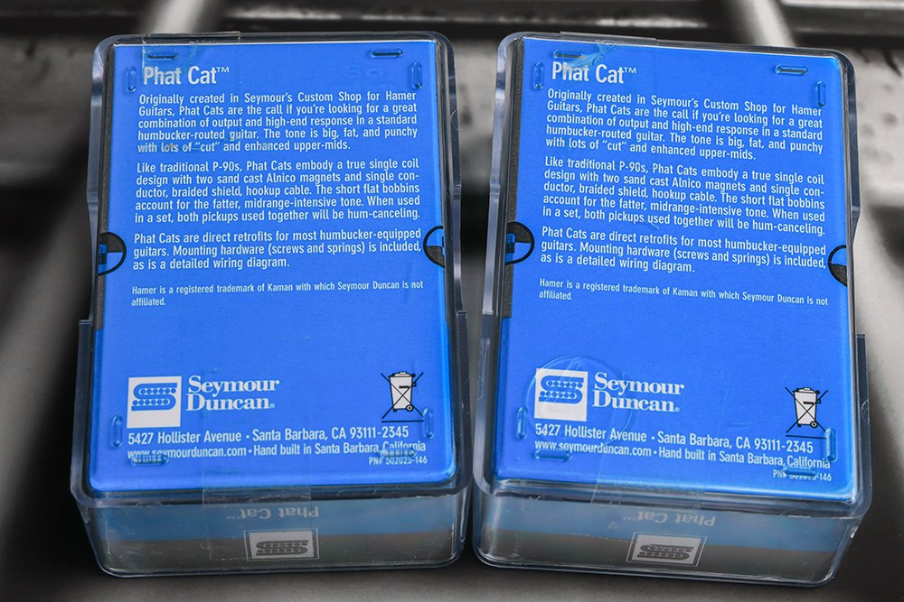 Image 1 of Seymour Duncan SPH90-1 Phat Cat GOLD Pickup Set P-90 for Humbucker Bridge/Neck