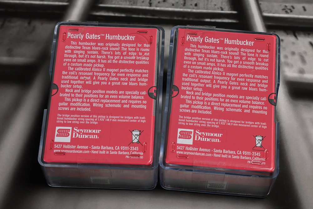 Image 1 of SEYMOUR DUNCAN SH-PG1b&n Pearly Gates Humbucker PICKUP SET Nickel Les Paul