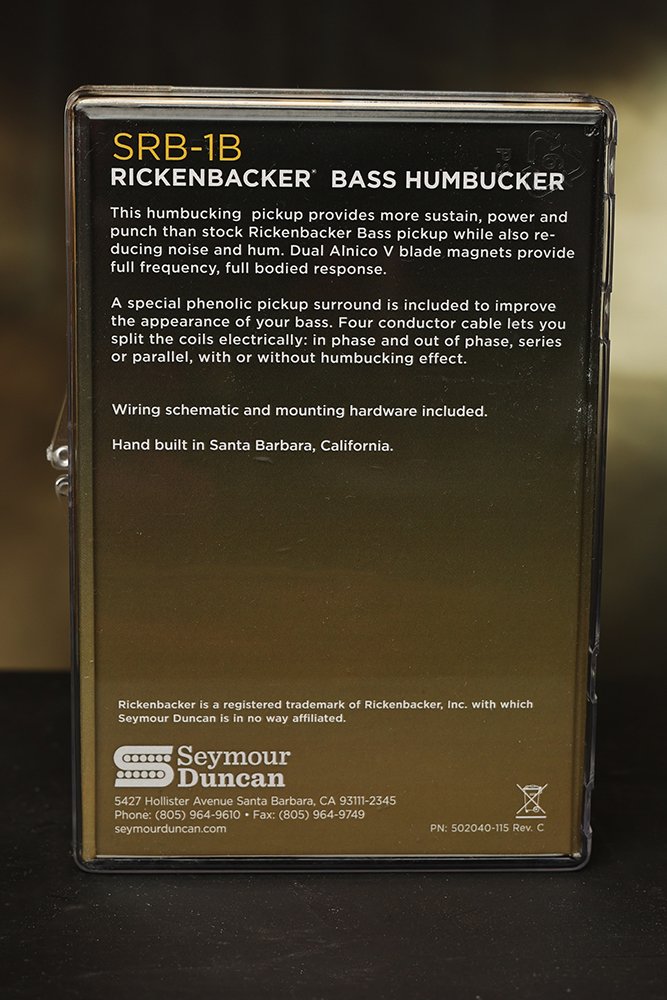Image 1 of SEYMOUR DUNCAN SRB-1b Pickup for RICKENBACKER 4003 Bass Humbucker Bridge NEW