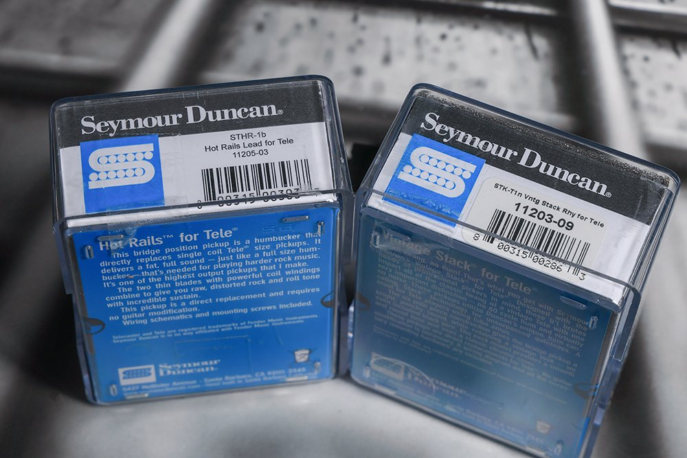 Image 2 of Seymour Duncan STHR-1B Hot Rails Lead Tele / STK-T1n Vintage Stack Pickup Set