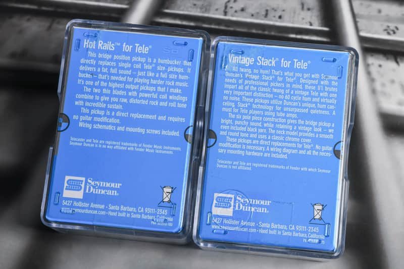 Image 1 of Seymour Duncan STHR-1B Hot Rails Lead Tele / STK-T1n Vintage Stack Pickup Set