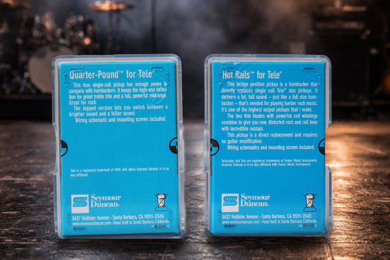 Image 1 of Seymour Duncan STHR-1B Hot Rails Lead Tele / STR-3 Quarter Pound Neck Pickup Set