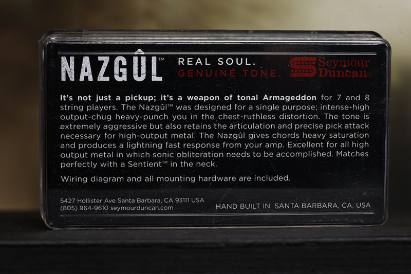 Seymour Duncan 7 String Nazgul Passive Mount Bridge Pickup Black