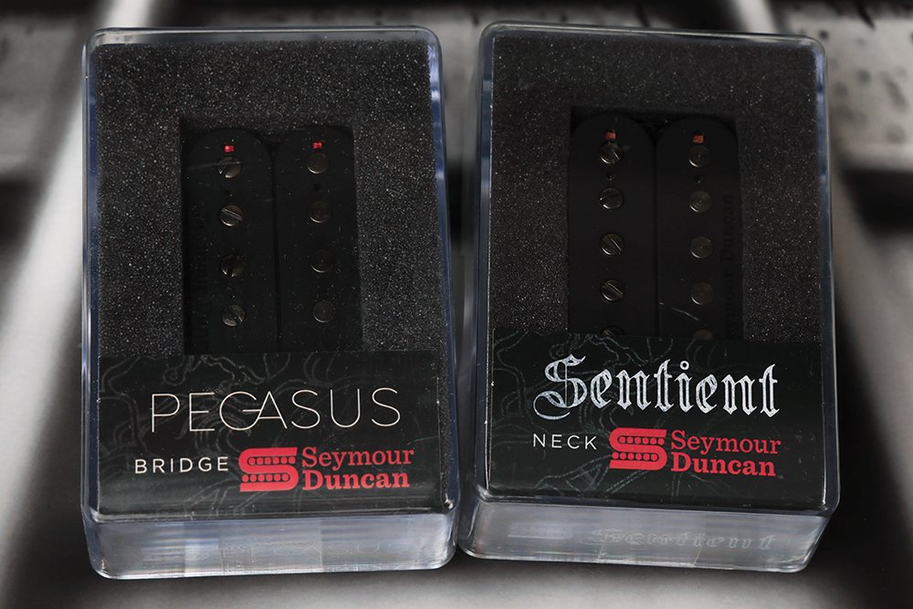 Image 0 of Seymour Duncan Pegasus Trembucker & Sentient 6 String Guitar Pickup Set BLACK