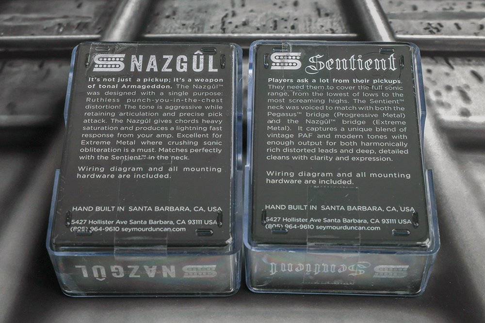 Image 1 of Seymour Duncan Nazgul & Sentient 6 String Guitar Humbucker Pickup Set BLACK