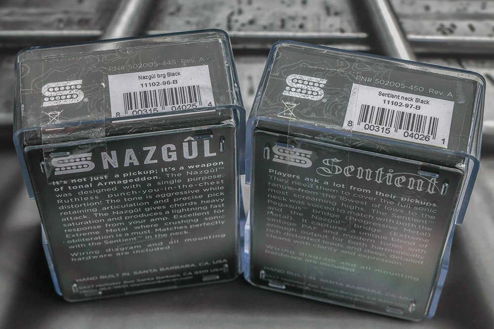 Image 2 of Seymour Duncan Nazgul & Sentient 6 String Guitar Humbucker Pickup Set BLACK