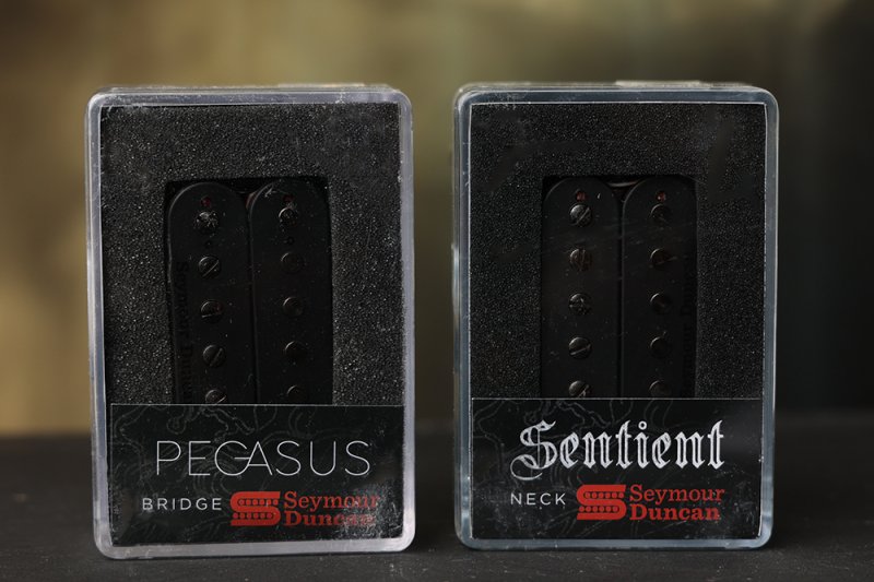 Image 0 of Seymour Duncan Pegasus & Sentient 6 String Guitar Humbucker Pickup Set BLACK