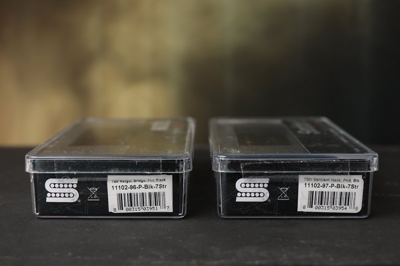 Image 2 of Seymour Duncan Nazgul & Sentient 7 String Set Uncovered Black Guitar Pickup Set