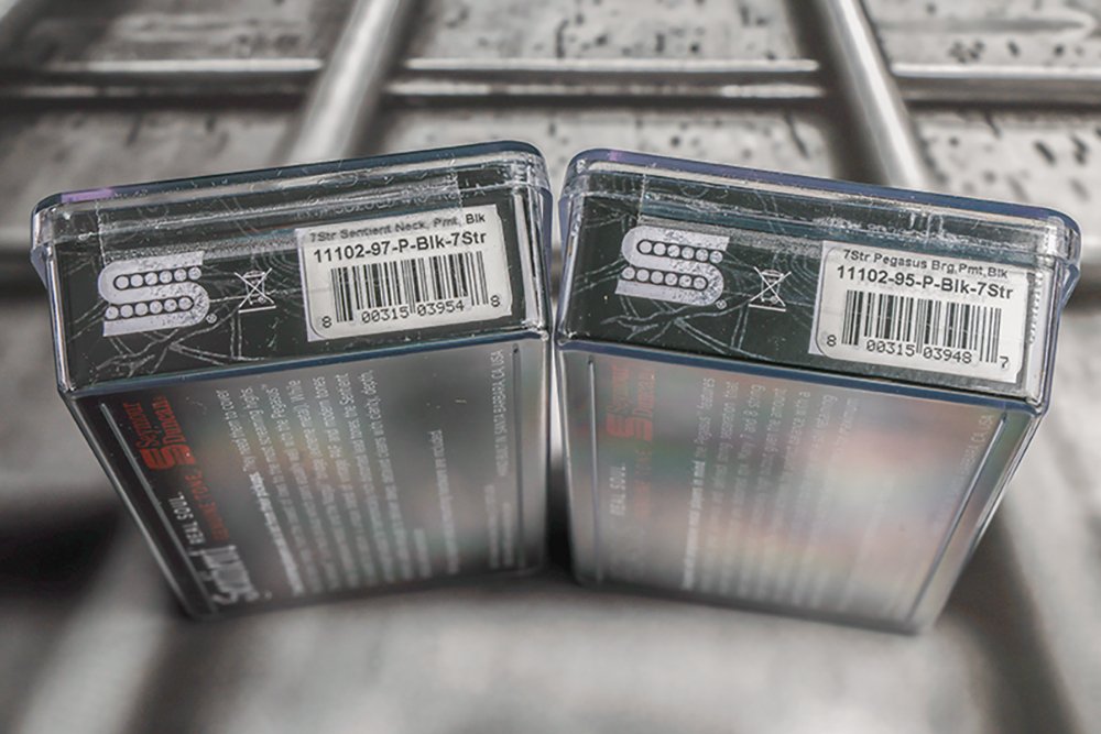 Image 2 of Seymour Duncan Pegasus & Sentient 7 String Set Uncovered Black Guitar Pickup Set