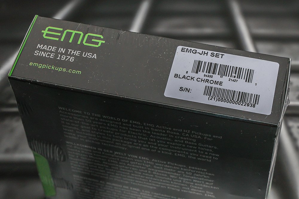 Image 2 of EMG JH James Hetfield Signature Guitar Pickup Set Active Black Chrome