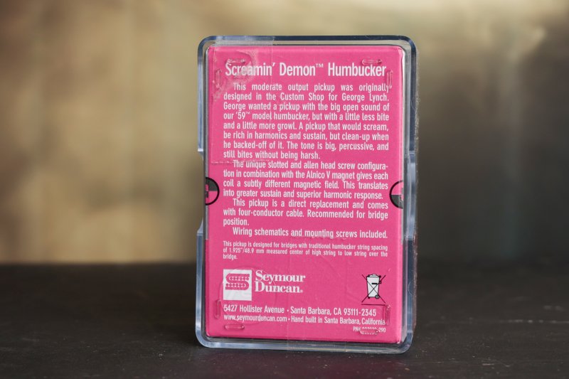 Image 1 of Seymour Duncan SH-12 Screamin Demon Black Humbucker Bridge Pickup George Lynch