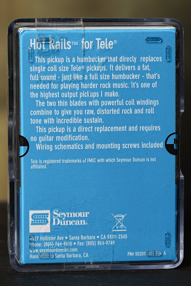 Image 1 of Seymour Duncan STHR-1n Hot Rails Tele Neck Rhythm Telecaster Guitar Pickup