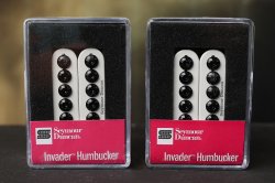 Seymour Duncan SH-8 Invader Humbucker Pickup SET White Ceramic Neck & Bridge