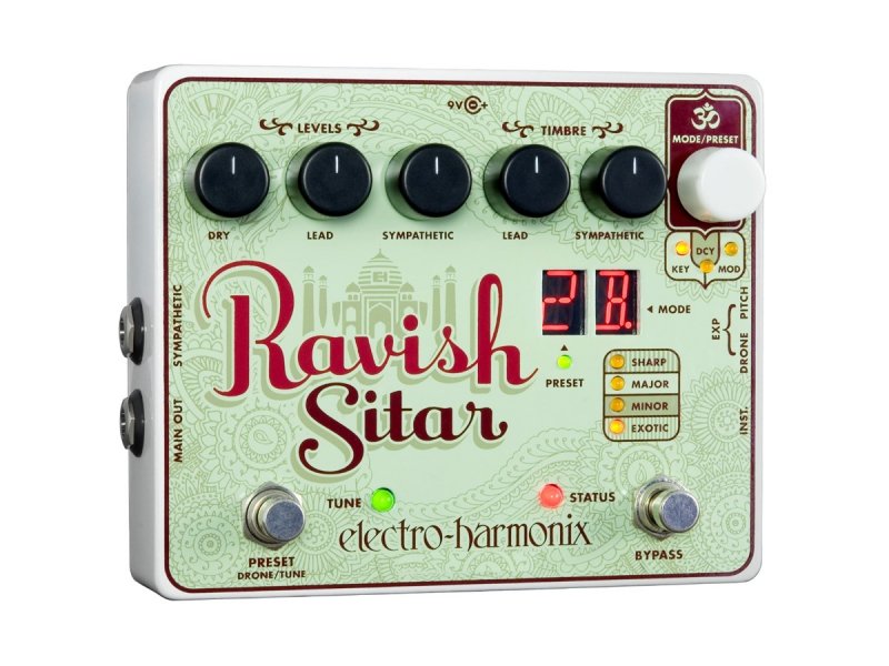 Image 0 of Electro Harmonix Ravish Sitar Simulator Guitar Effects Pedal w/ 9 volt Battery