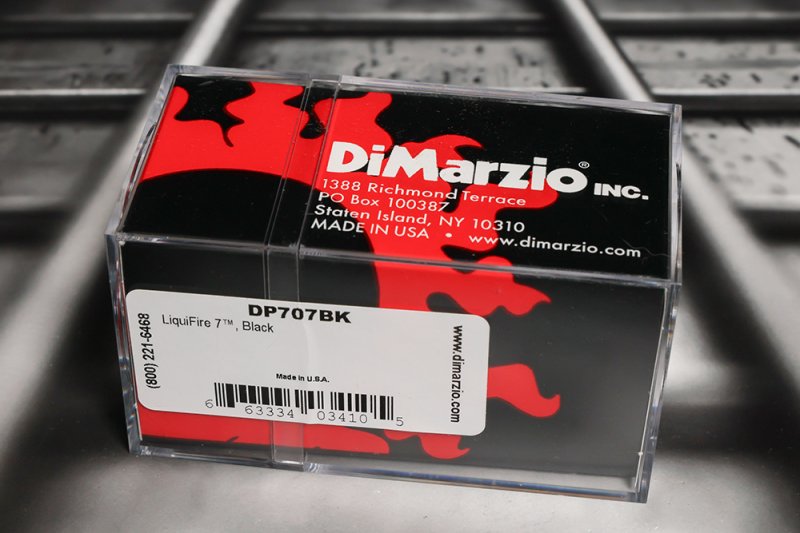Image 1 of DiMarzio Liquifire 7 String Neck Rhythm Pickup DP 707 Black Humbucker DP707