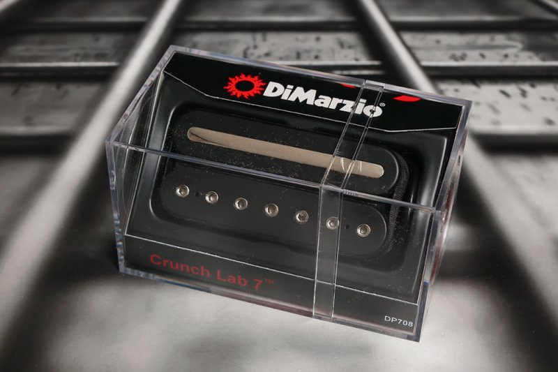Image 0 of DiMarzio Crunch Lab 7 String Bridge Lead Pickup DP 708 Black Humbucker DP708