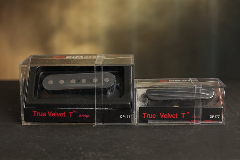 Image 0 of DiMarzio True Velvet T Tele Pickup Set w/ Black Cover DP178 & DP177 Telecaster