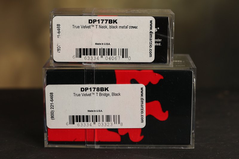 Image 1 of DiMarzio True Velvet T Tele Pickup Set w/ Black Cover DP178 & DP177 Telecaster