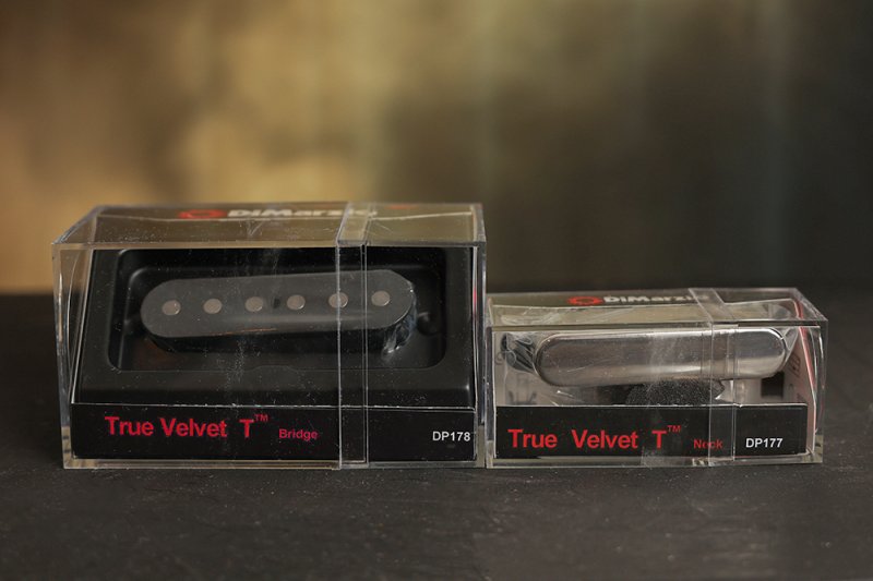 Image 0 of DiMarzio True Velvet T Tele Pickup Set w/ Chrome Cover DP178 & DP177 Telecaster