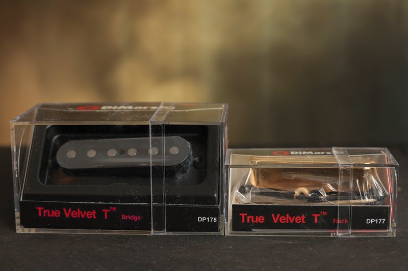Image 0 of DiMarzio True Velvet T Tele Pickup Set w/ Gold Cover DP178 & DP177 Telecaster