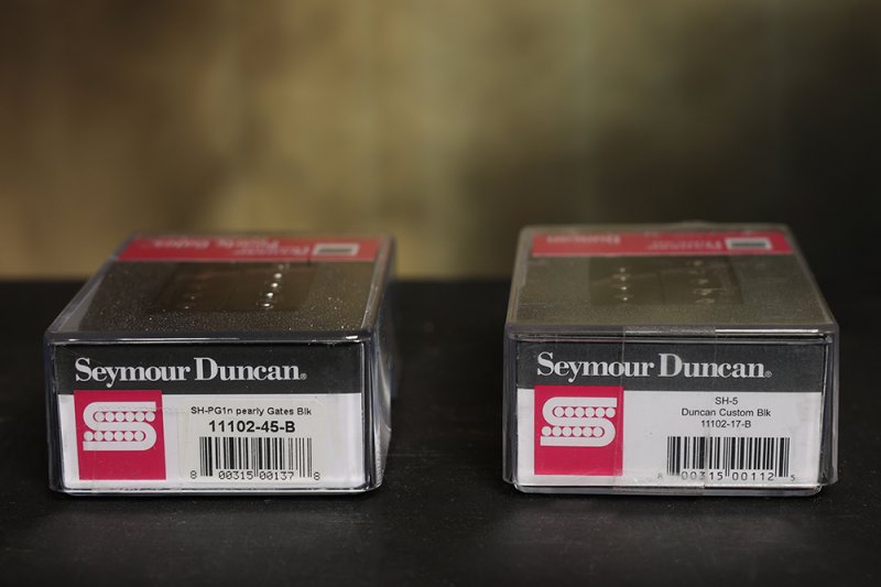 Image 2 of Seymour Duncan SH-5 Custom & SHPG-1n Pearly Gates Humbucker Pickup Set Black