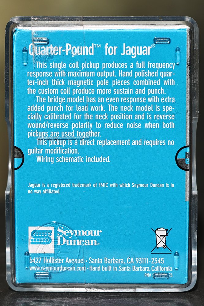 Image 1 of Seymour Duncan SJAG-3B Quarter Pound Jaguar Bridge Pickup for Fender Guitar NEW