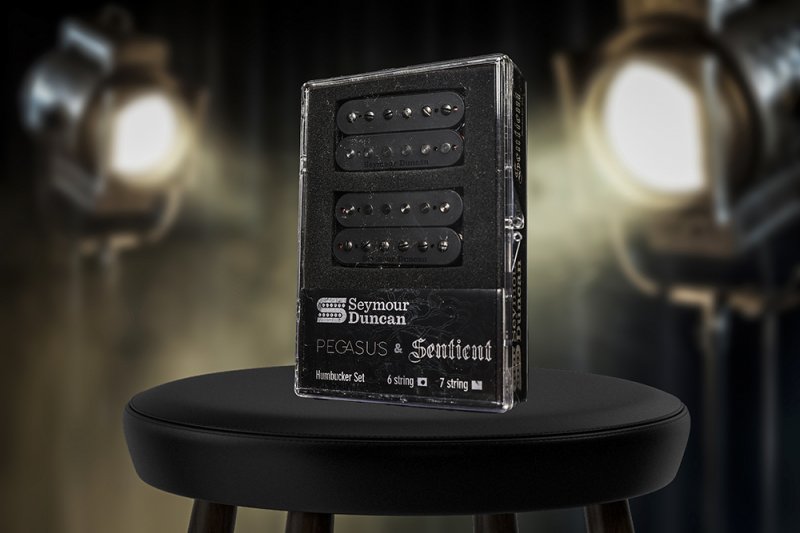 Image 0 of Seymour Duncan Pegasus / Sentient 6 String Humbucker Pickup Set Black 11108-95-B