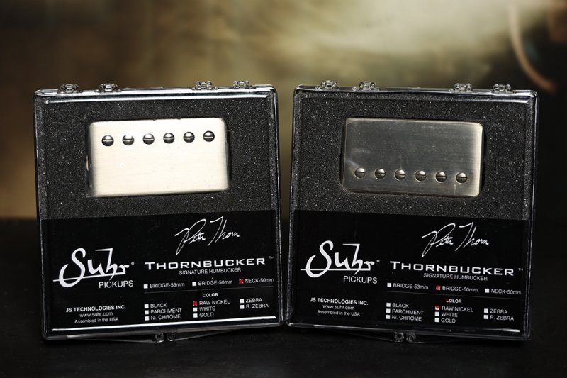 Image 0 of SUHR Thornbucker PAF SET Bridge & Neck Humbucker Pickups 50mm - Raw Nickel - Pet