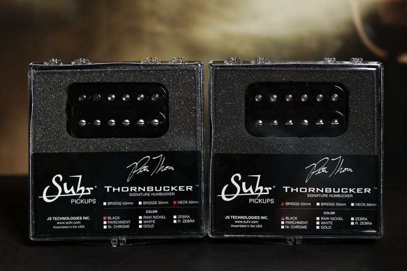 Image 0 of SUHR Thornbucker PAF SET Bridge 53mm Floyd Rose & Neck 50mm Pickup Set - Black -